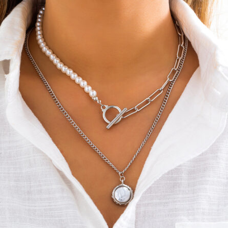 Paradise Lost Pearl Coin Pendant Necklace – Bild 53