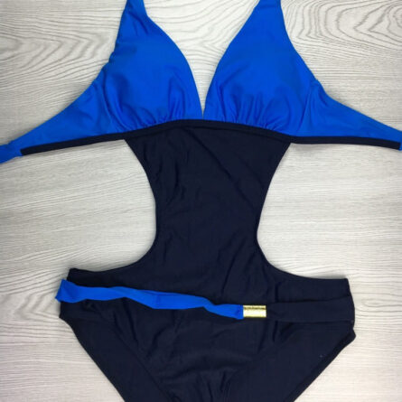 Angelica Waist Cut Out Halter One Piece Swimsuit - Image 15