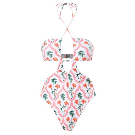 Resort Life One Piece Cut Out Swimsuit Cover Up Skirt - Image 4