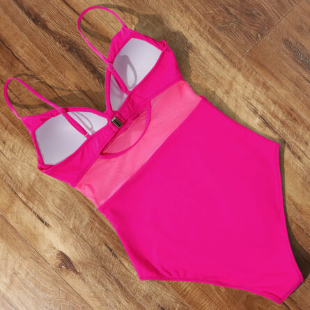 Solid One Piece Tummy Slimming Design Swimsuit – Bild 16