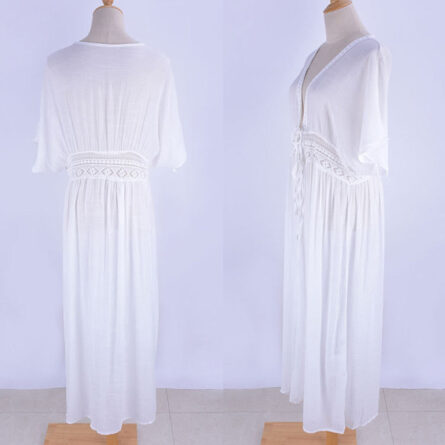 Boho Flow Mesh Sheer Beach Cover Up - Image 21