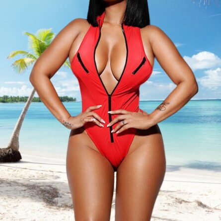 Head Turner Swimwear High Neck Zipper Swimsuit – Bild 11
