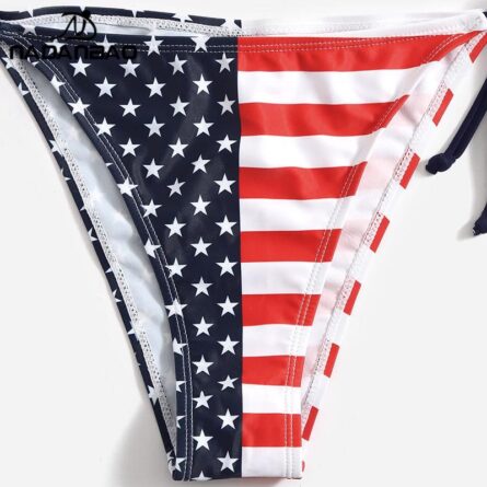 Patriotic Allure: Stars and Stripes American Flag Bikini - Image 3