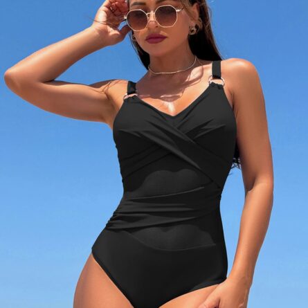 Ocean Breeze Goddess Mesh Detail Swimsuit - Image 3