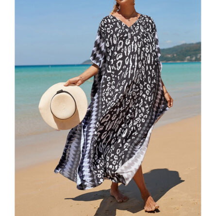 Sunset and Swim Colorful Bohemian Bathing Suit Coverup Kaftan - Image 37