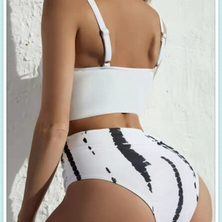 Stunning Butterfly Push Up High Waist Slimming Swimwear Separates Bikini – Bild 15