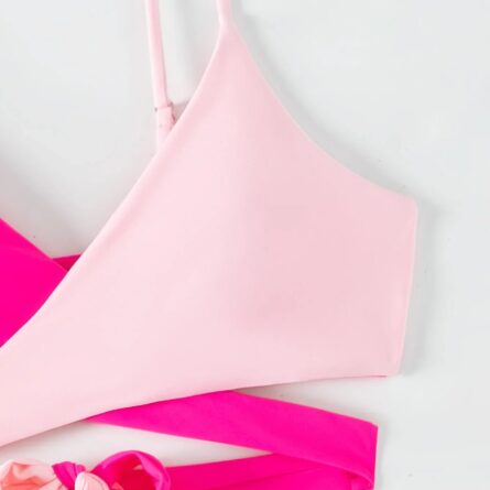 Pink Criss Cross Cut Out Bikini – Bild 13