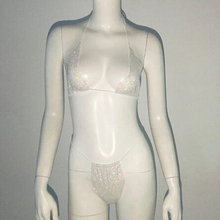 Glitter Goddess See through Micro Kini Rhinestone Bikini – Bild 16