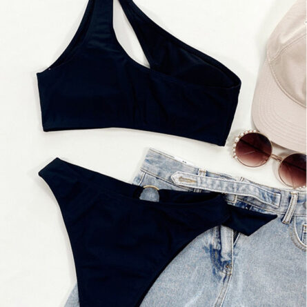 Resort Life Black Hollow Out Bikini Swimsuit - Image 5