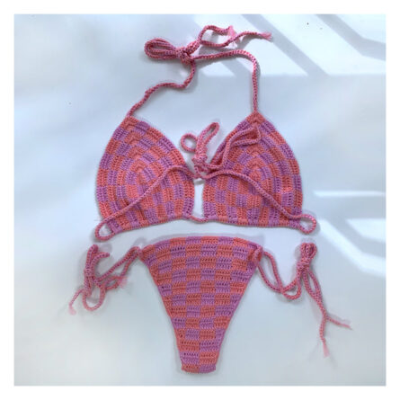 Purple and Pink Paradise Crochet Bikini Set – Bild 10
