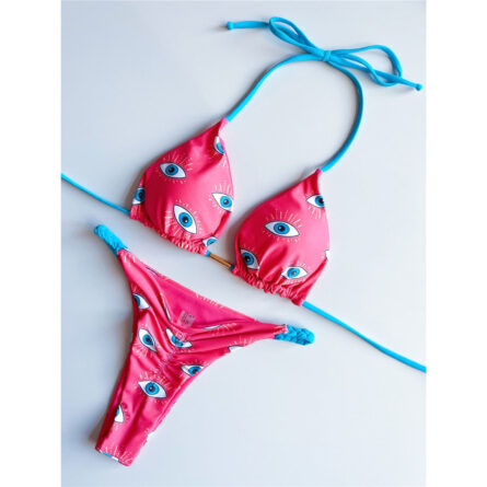 Sunset Siren Halter Scrunch Butt Thong Micro Bikini – Bild 7