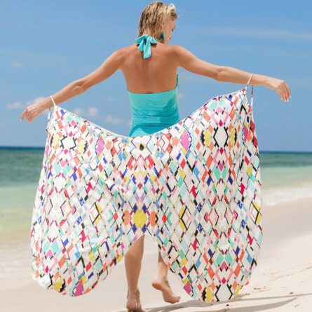 Butterfly Skull Owl Animal Print Beach Wrap Dress Beach Cover Up – Bild 26