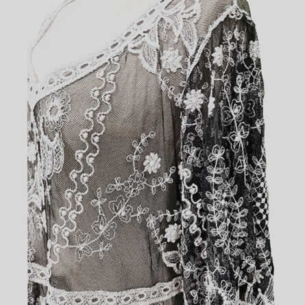 Sunset and Swim Black Lace Crochet Swimsuit Cover Up Dress - Image 11