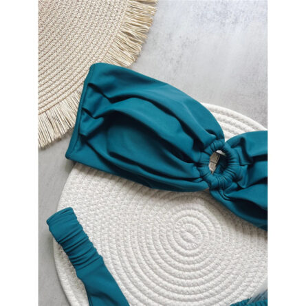 Sea Breeze Stunner Bandeau High Cut Micro Thong Bikini - Image 8