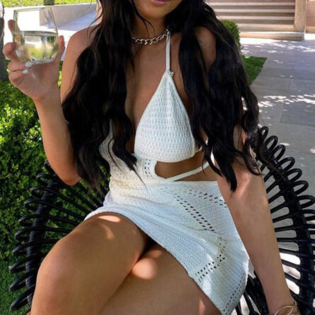 Greek Goddess Glamour Hollow Out Mini Dress - Image 10