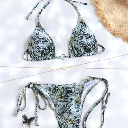 Exotic Sunset Triangle Chains Brazilian Bikini – Bild 4