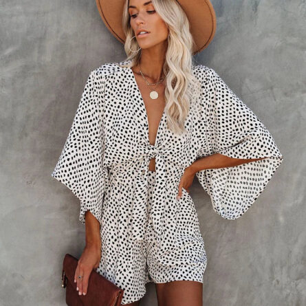 Sunset Strolls Tie-Front Romper - Image 17