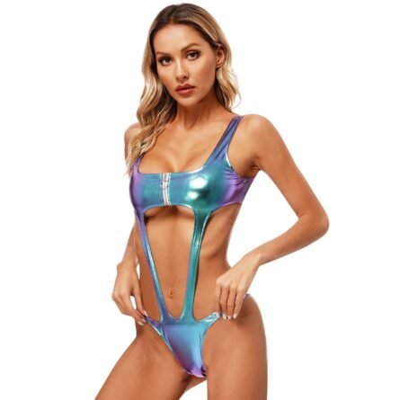 Celestial Goddess Harness Metallic Cut Out Swimsuit Monokini - Image 39