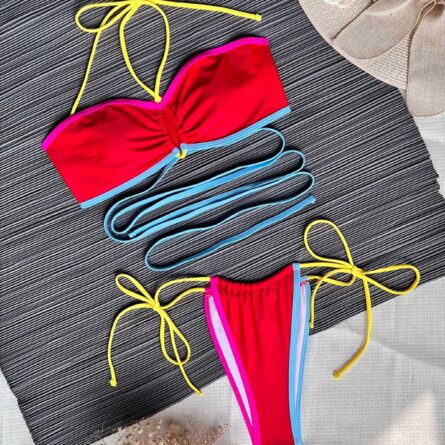 Exclusive Wrap Around Bandage Halter Bikini – Bild 5