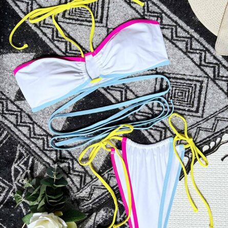 Exclusive Wrap Around Bandage Halter Bikini – Bild 4