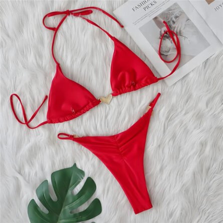 Diamond Hearts Rhinestone Bikini - Image 4