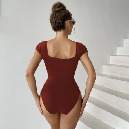 Alexandria Short Sleeve One Piece Zipper Swimsuit – Bild 6