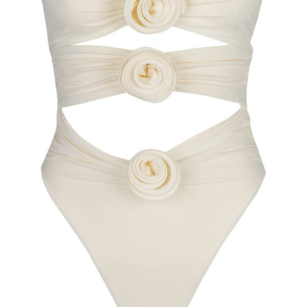 Chic 3D Flower Cut Out Swimsuit - Image 16