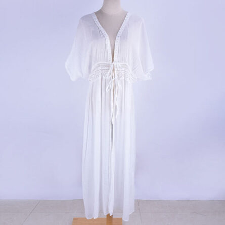 Boho Flow Mesh Sheer Beach Cover Up - Image 5