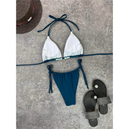Sexy Splicing Halter Mini Bikini – Bild 6