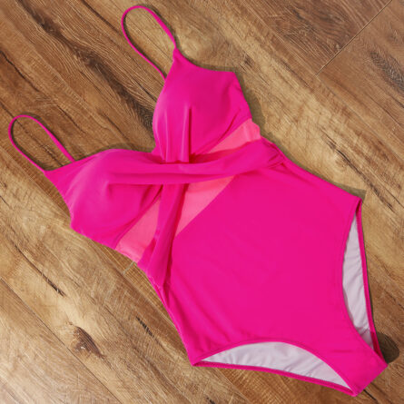 Solid One Piece Tummy Slimming Design Swimsuit – Bild 15