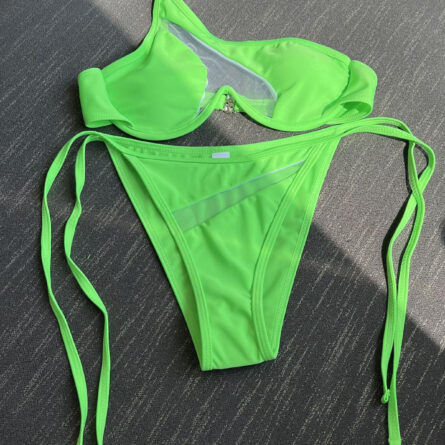 Seductive Sheer Glamour One-Shoulder Micro Bikini Set – Bild 3