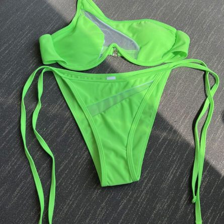 Seductive Sheer Glamour One-Shoulder Micro Bikini Set – Bild 26