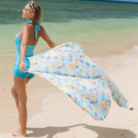 Butterfly Skull Owl Animal Print Beach Wrap Dress Beach Cover Up – Bild 21