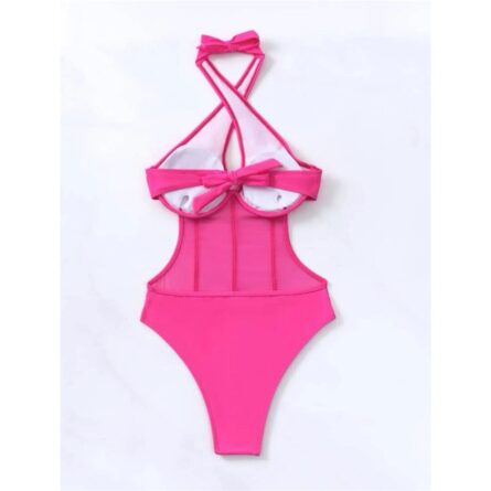 Coral Cove Cut-Out Halter Swimsuit - Image 8