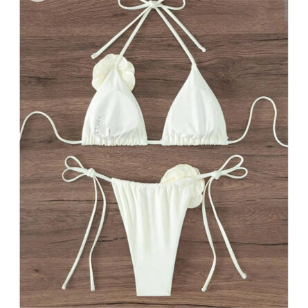Rose Charm Halter Triangle Bikini – Bild 23