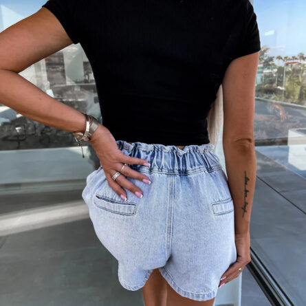 Denim Chic Exquisite Rhinestone Denim Shorts - Image 19