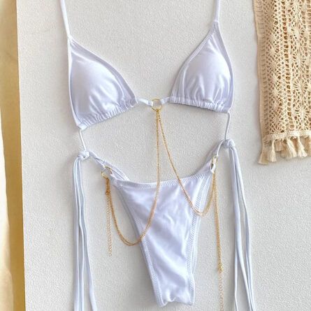 Exotic Sunset Triangle Chains Brazilian Bikini – Bild 10
