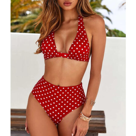 Polka Dot Paradise High Waisted Bikini - Image 12