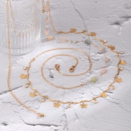 Boho Bohemian Colorful Natural Stone Waist Chain Belly Chain – Bild 6