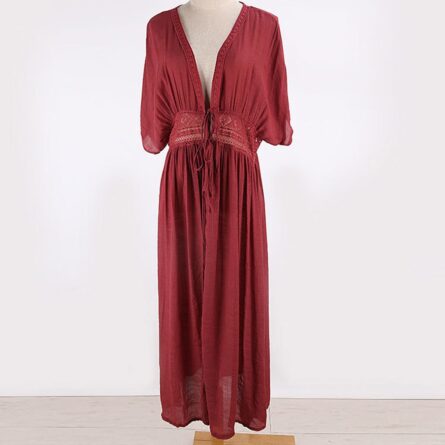 Valerie Front Tie Beach Cover Up Tunic Kimono – Bild 23