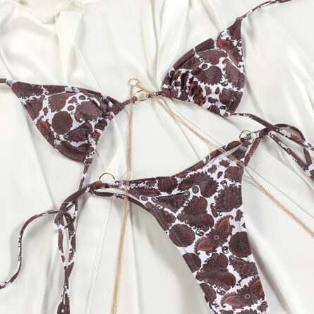 Exotic Sunset Triangle Chains Brazilian Bikini – Bild 8