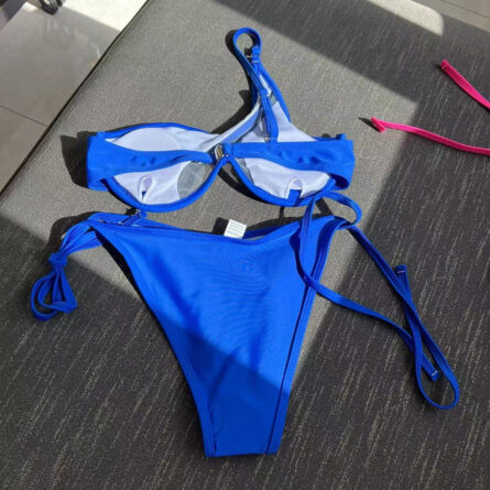 Sexy See Through Paradise One Shoulder Bikini - Image 35