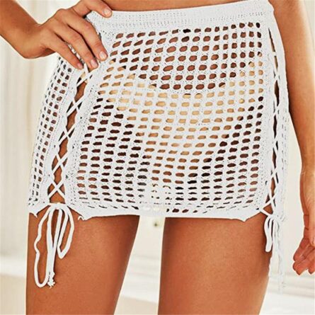 Boho Vibes Crochet Beach Cover Up Skirt - Image 5