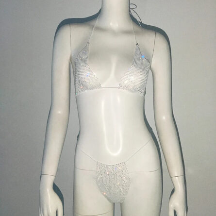 Glitter Goddess See through Micro Kini Rhinestone Bikini – Bild 10