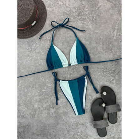 Sexy Splicing Halter Mini Bikini – Bild 3