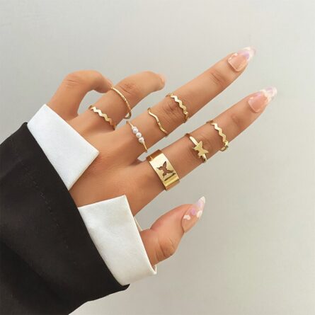 Bohemian Summer Gold Ring Set - Image 9