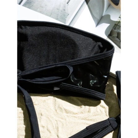 Bandeau PU Faux Leather Thong Bikini - Image 7