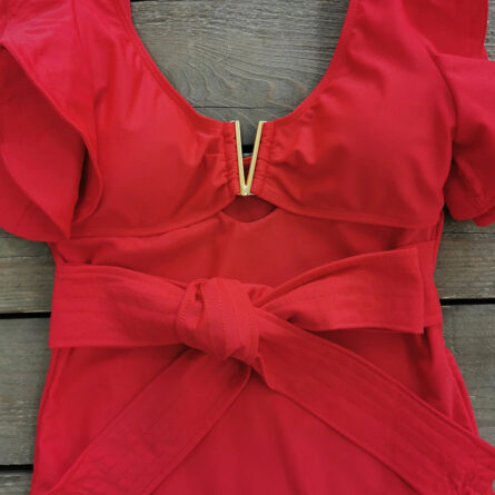 Pure Paradise Ruffle Shoulder Belt Swimsuit - Image 23