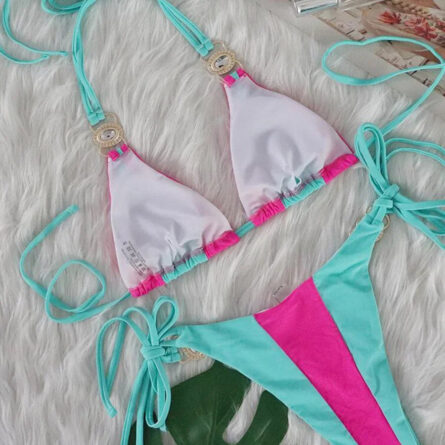 Esmeralda Halter Jewelled Diamond Bikini - Image 3