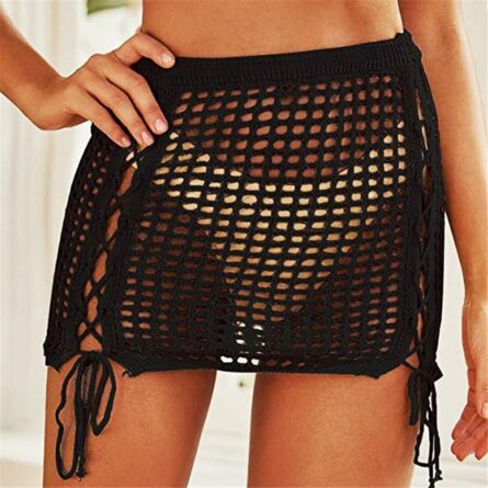 Boho Vibes Crochet Beach Cover Up Skirt - Image 7